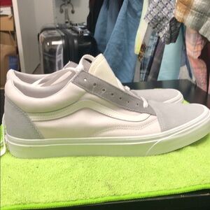 Vans Gray and White Classic Old School Skate Sneakers